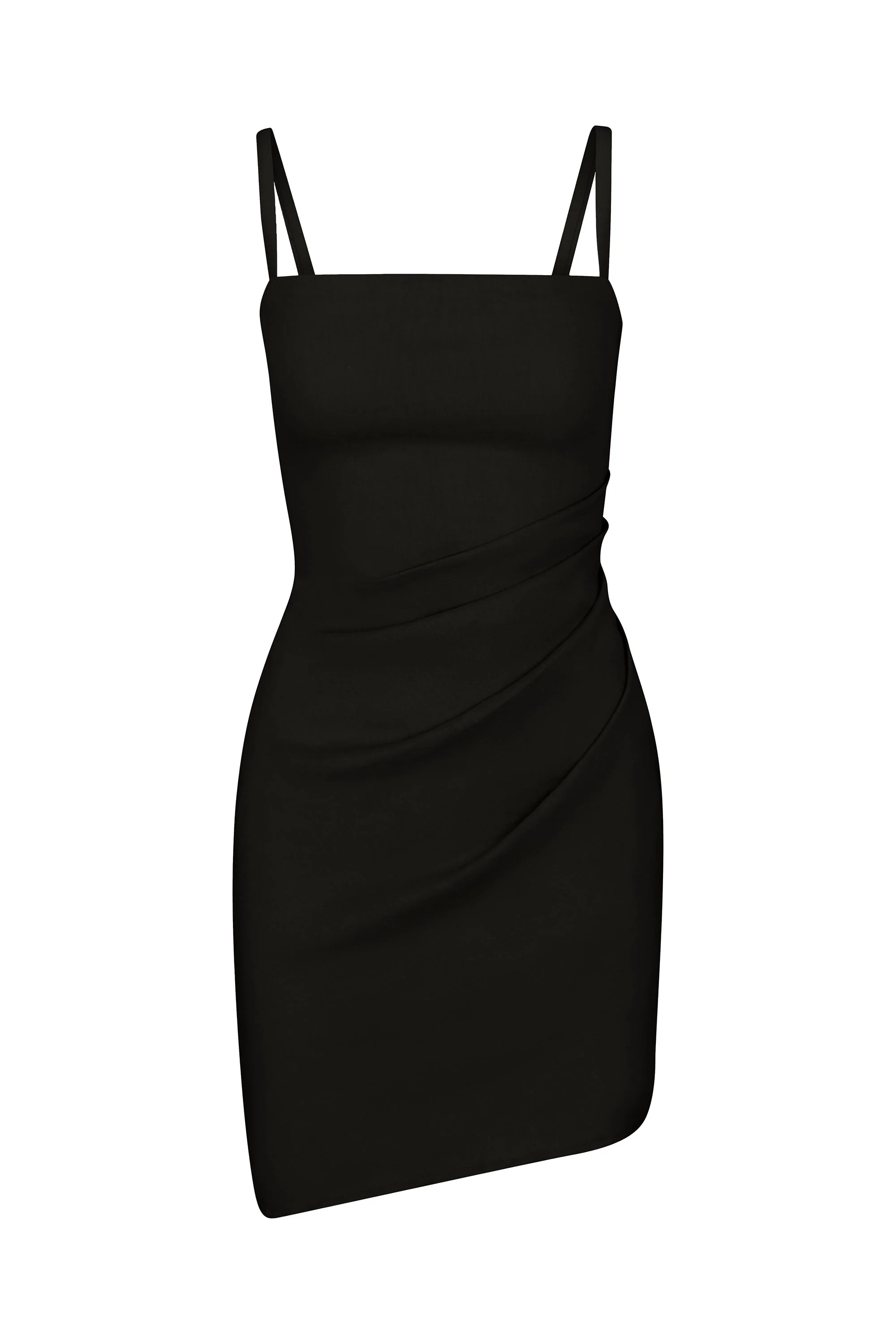 Nadege Draped Mini Dress in Stretch Linen - Image 6